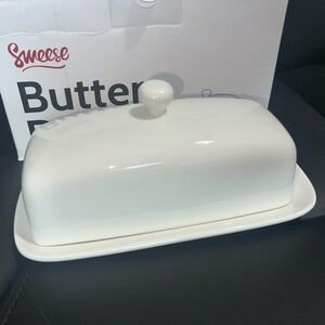 White Butter Dish